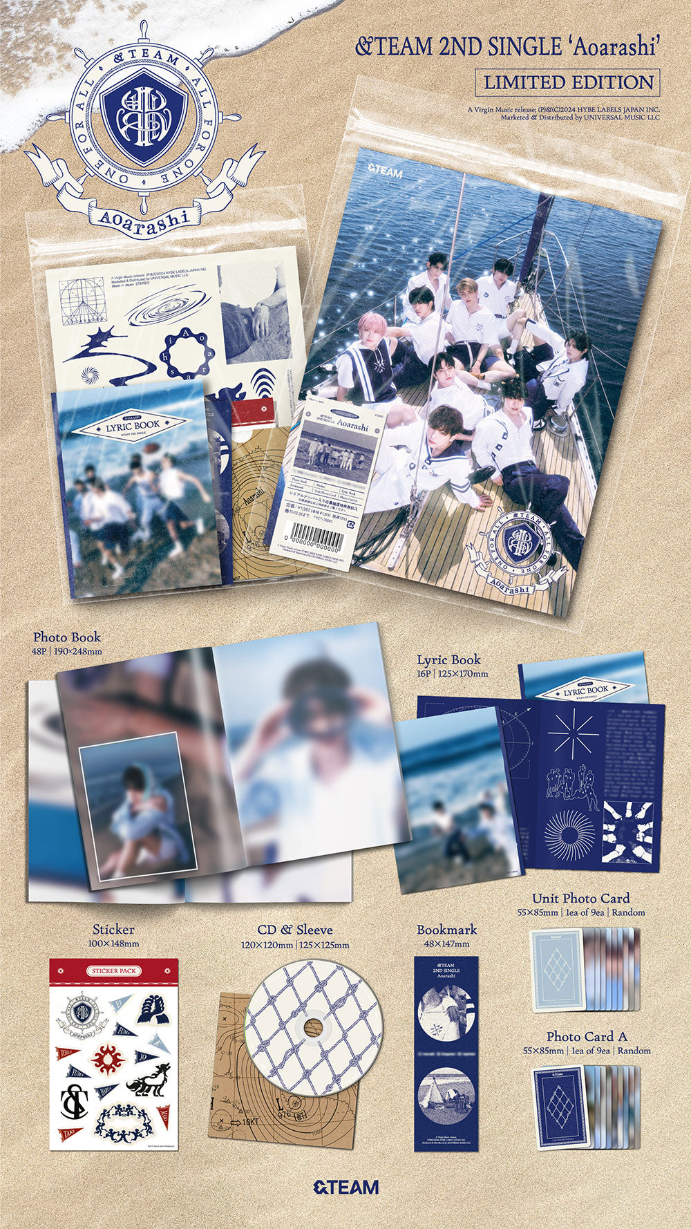 &TEAM - Aoarashi [2nd Single Album - Limited Edition]