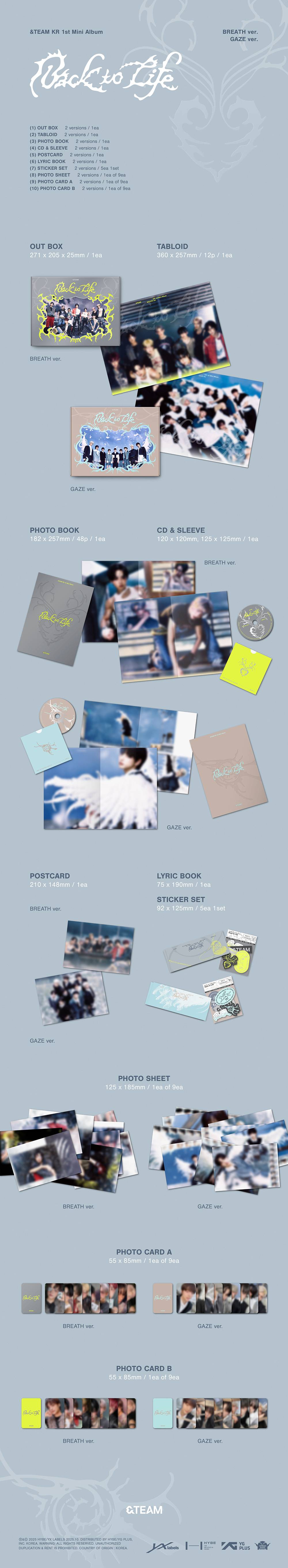 [PRE-ORDER] &TEAM - Back to Life [1st KR Mini Album]