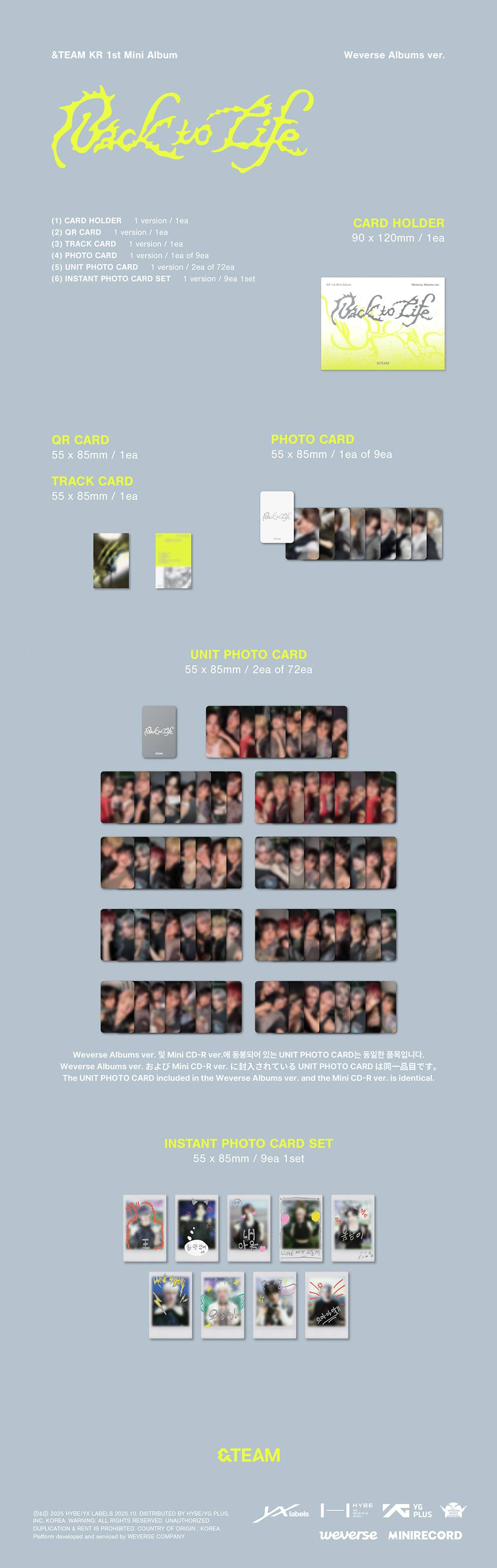 &TEAM - Back to Life [1st KR Mini Album - Weverse Ver.]