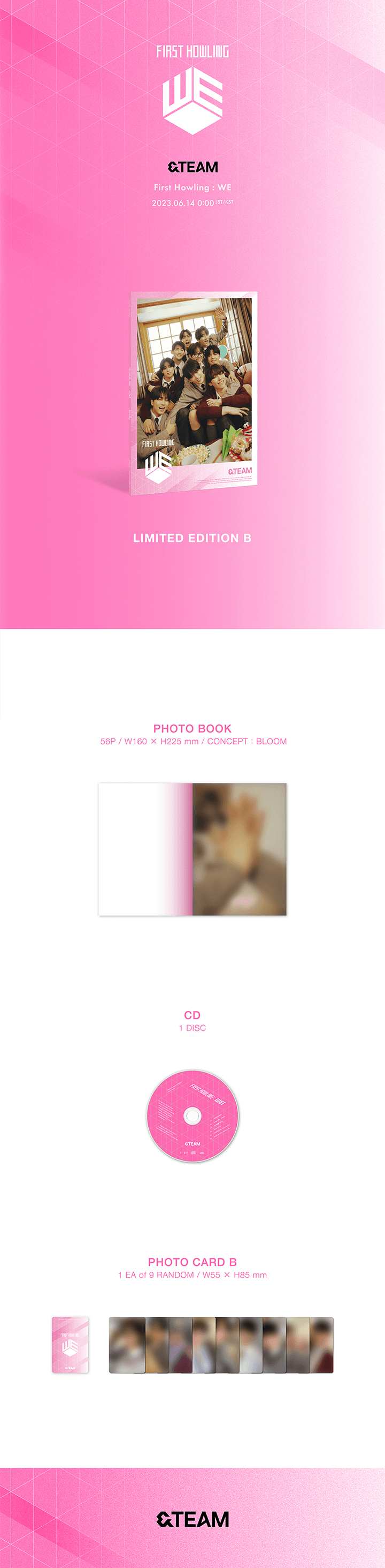 &TEAM - First Howling : WE [2nd Mini Album - Limited Edition] gallery image 2