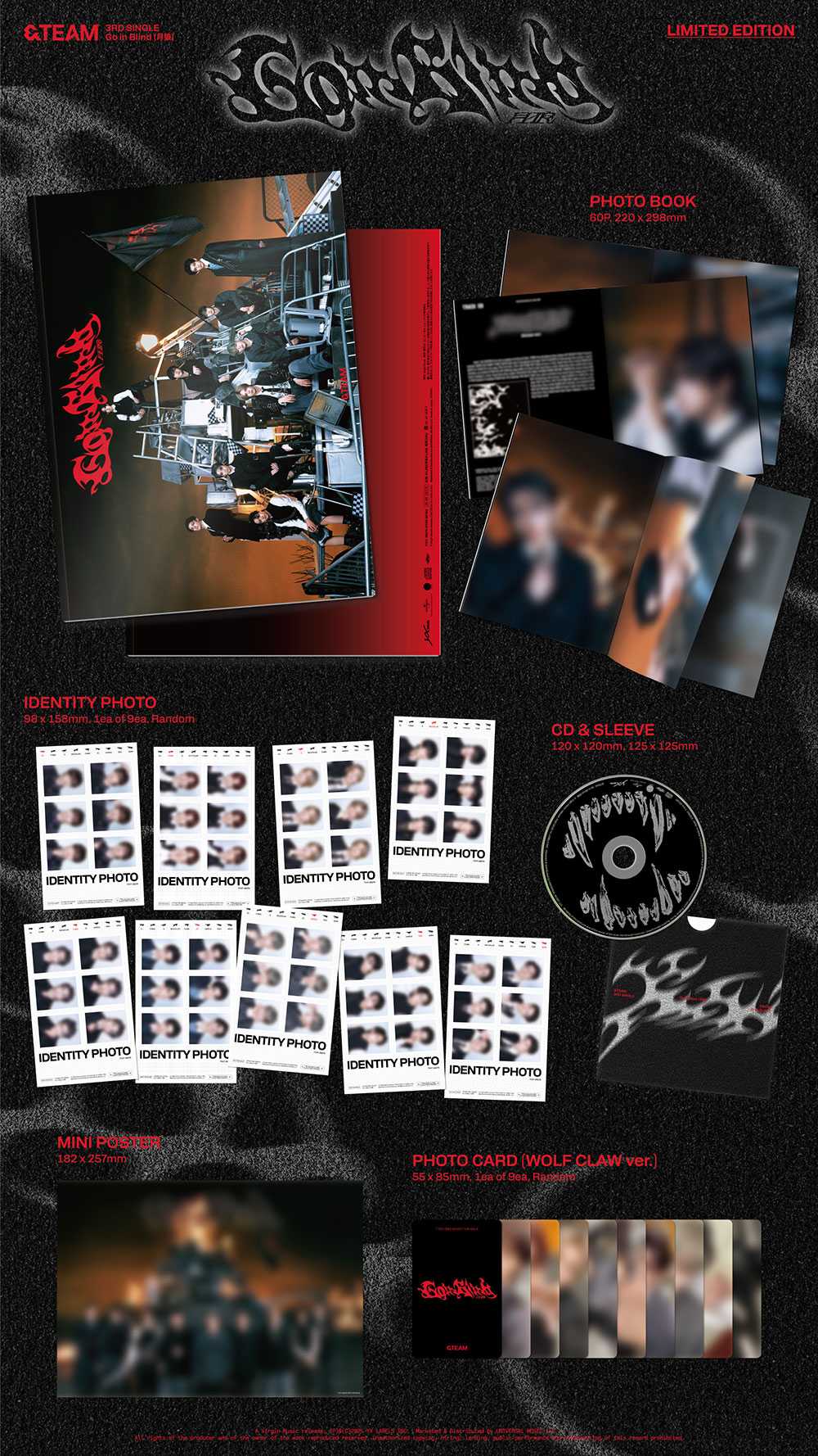 &TEAM - Go in Blind [3rd Single Album - Limited Edition]
