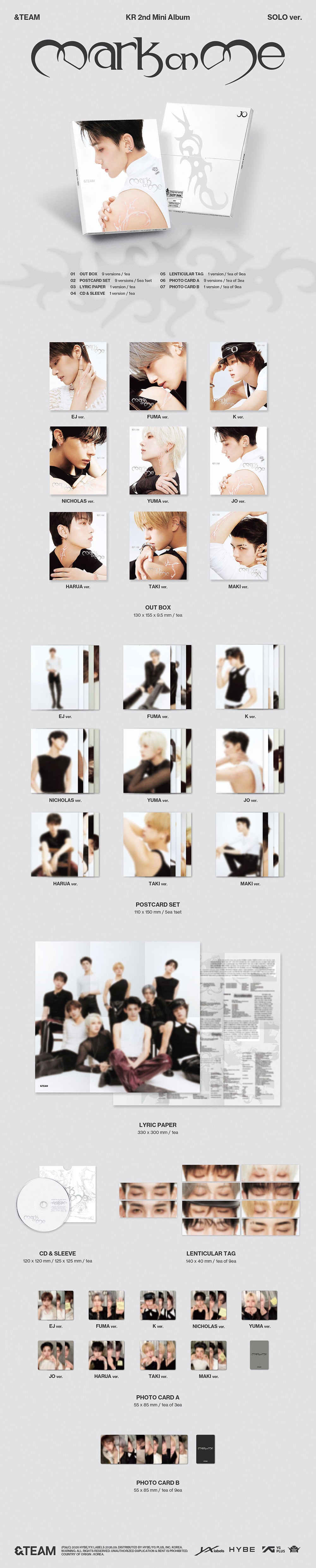 &TEAM - Mark on Me [2nd KR Mini Album - SOLO Ver.] gallery image 1