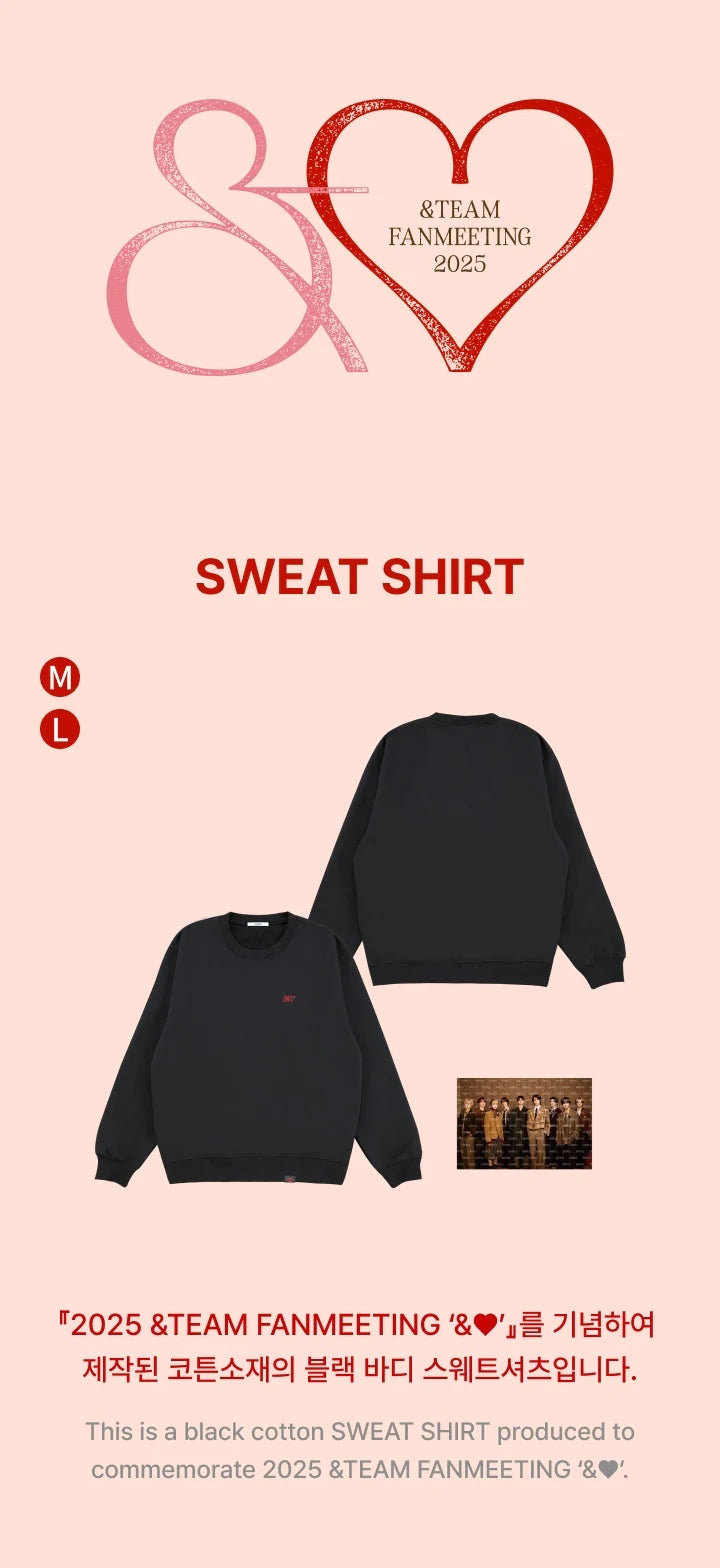 &TEAM - Sweatshirt [2025 Fanmeeting '&♥' Official MD] gallery image 1