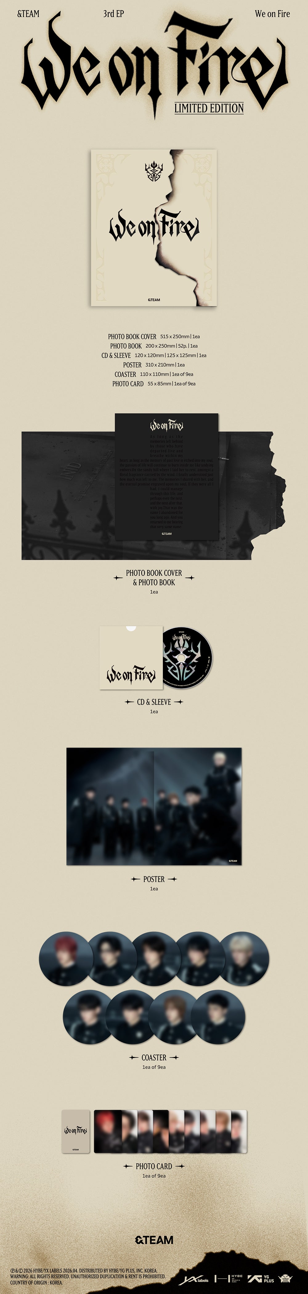 &TEAM - We on Fire [3rd EP Album - Limited Edition] gallery image 1