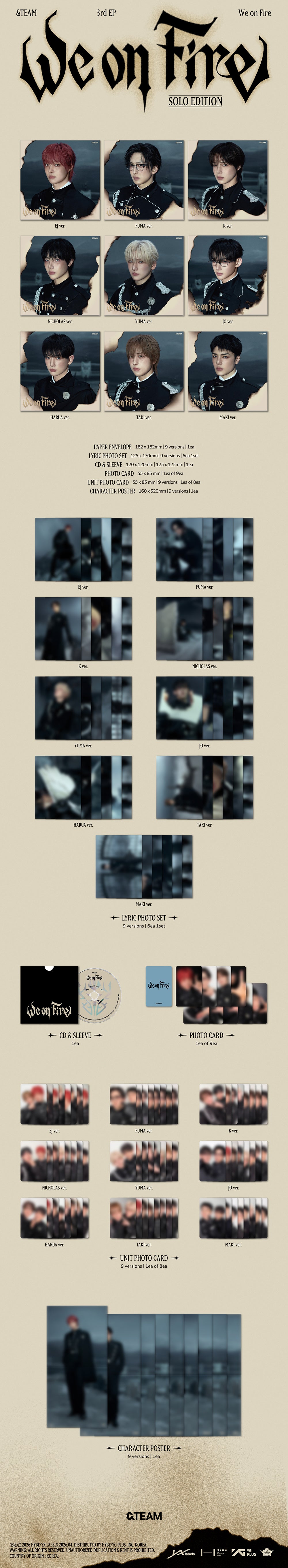 &TEAM - We on Fire [3rd EP Album - Solo Edition] gallery image 1