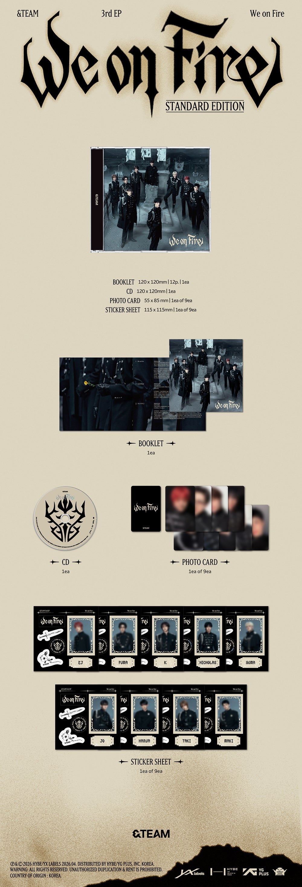 &TEAM - We on Fire [3rd EP Album - Standard Edition] gallery image 1