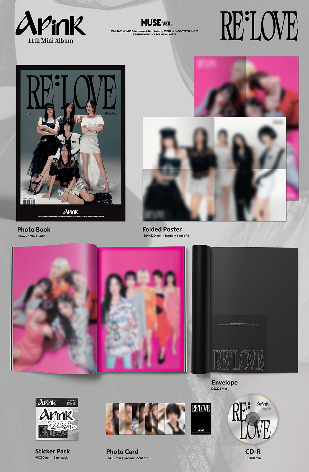 Apink - RE : LOVE [11th Mini Album] - K PLACE