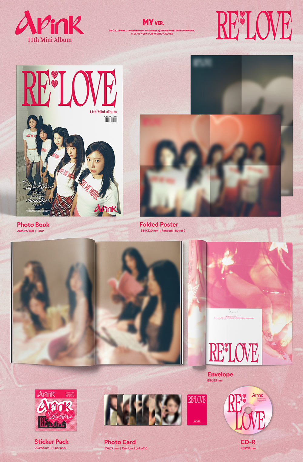 Apink - RE : LOVE [11th Mini Album] - K PLACE