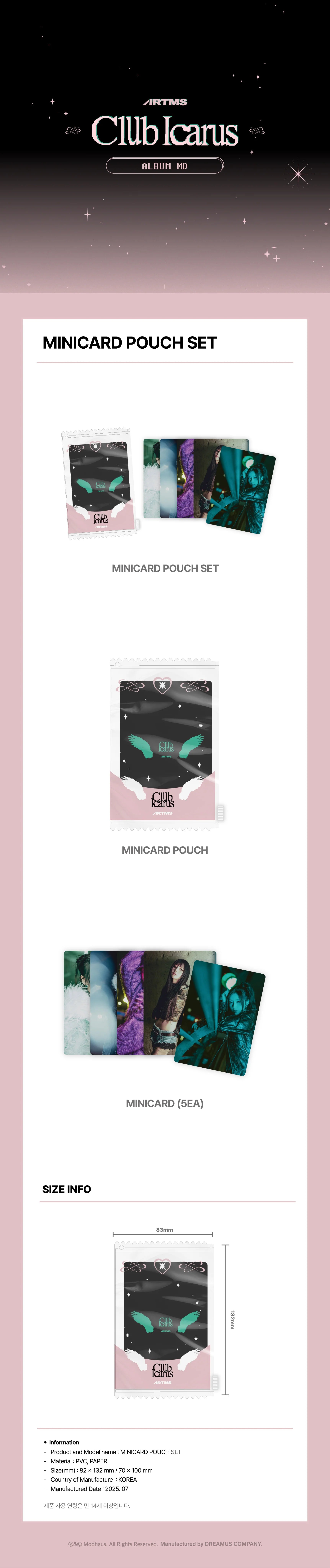 [PRE-ORDER] ARTMS - Minicard Pouch Set [Club Icarus Official MD]