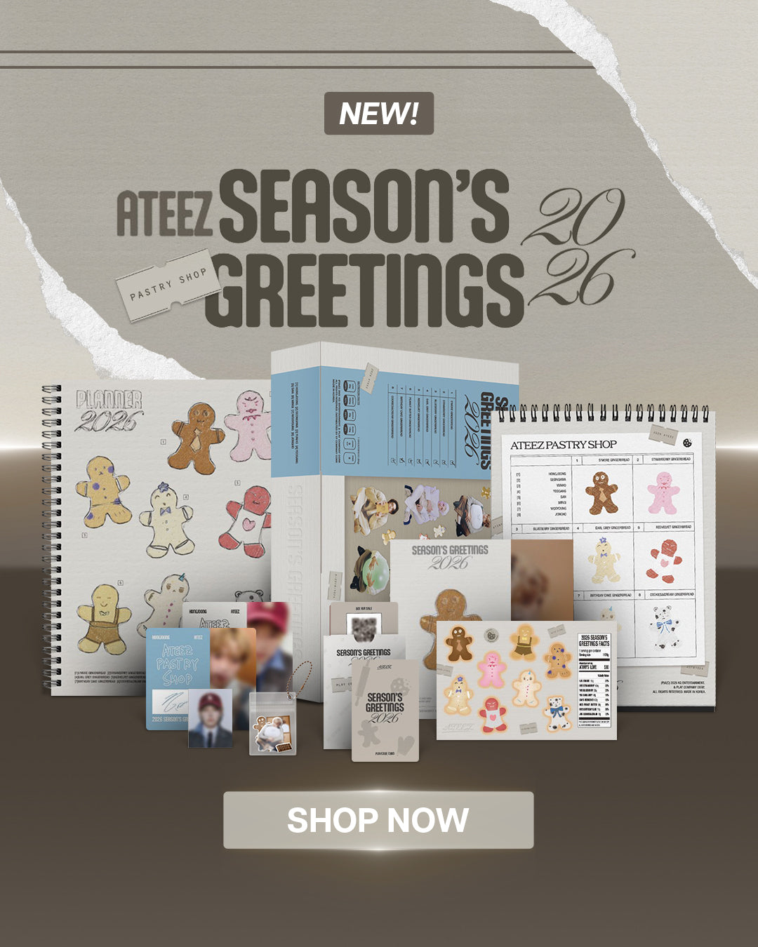 ATEEZ 2026 Seasons Greetings - Mobile Banner