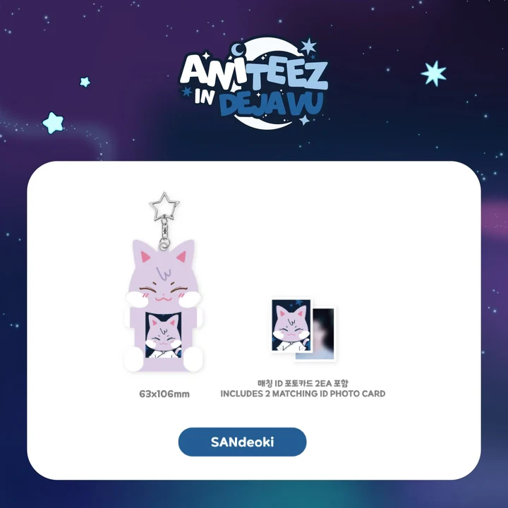 ATEEZ Acrylic Magnetic ID Photo Holder ANITEEZ IN DEJAVU POP UP Official MD SANdeoki Ver - main image
