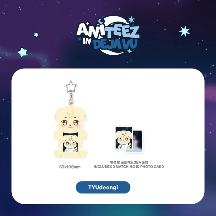 ATEEZ Acrylic Magnetic ID Photo Holder ANITEEZ IN DEJAVU POP UP Official MD TYUdeongi Ver - main image