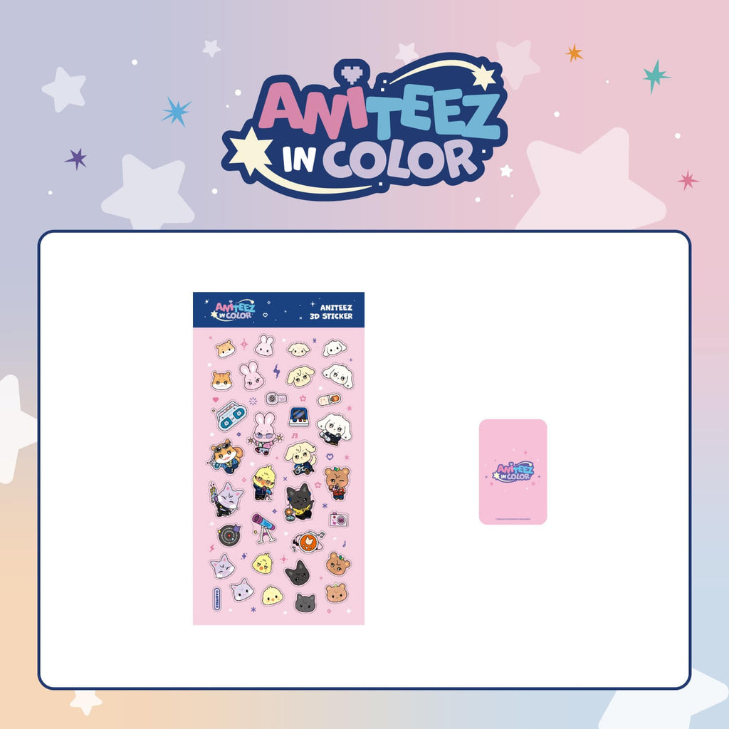 ATEEZ ANITEEZ COLOR RETRO STICKER ソンファ ATEEZ - ANITEEZ 3D Sticker [ANITEEZ IN COLOR Official MD] - K PLACE