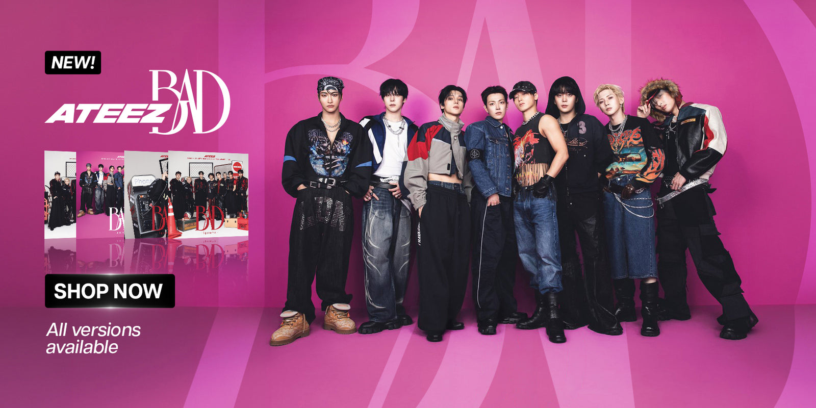 ATEEZ BAD 5th JP Single Album - Banner
