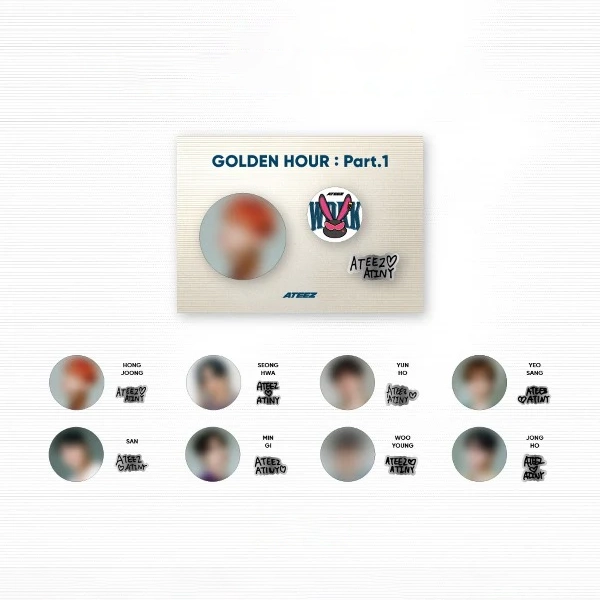 ATEEZ - Badge Set GOLDEN HOUR Part 1 POP-UP MD - main image