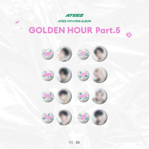 ATEEZ Can Badge Set GOLDEN HOUR Part 5 POP-UP Store Official MD - main image