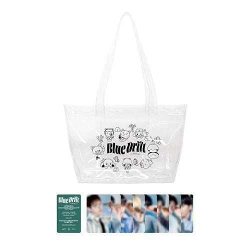 ATEEZ Clear Shopper Bag 8th Anniversary Exhibition BLUE DRIFT Official MD - main image