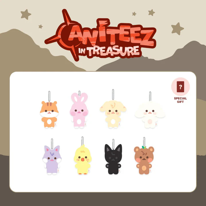 ATEEZ Flat Fur Plush ANITEEZ IN TREASURE Official MD - main image