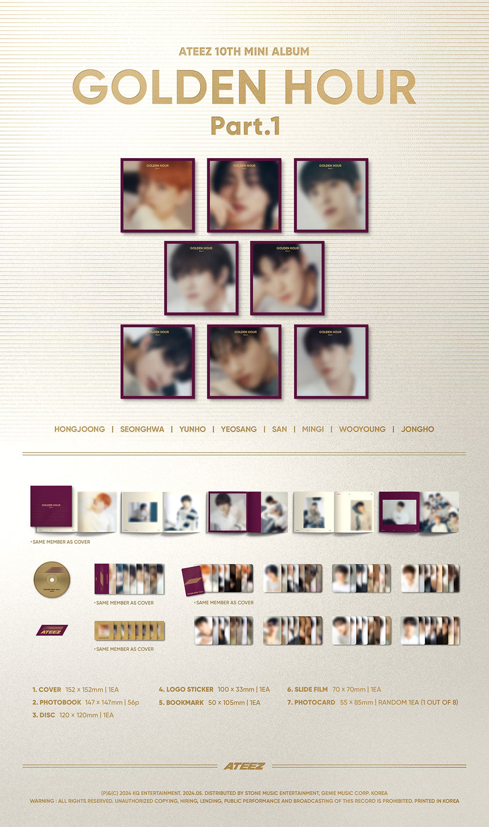 ATEEZ - GOLDEN HOUR : Part.1 [10th Mini Album - Digipack Ver.]