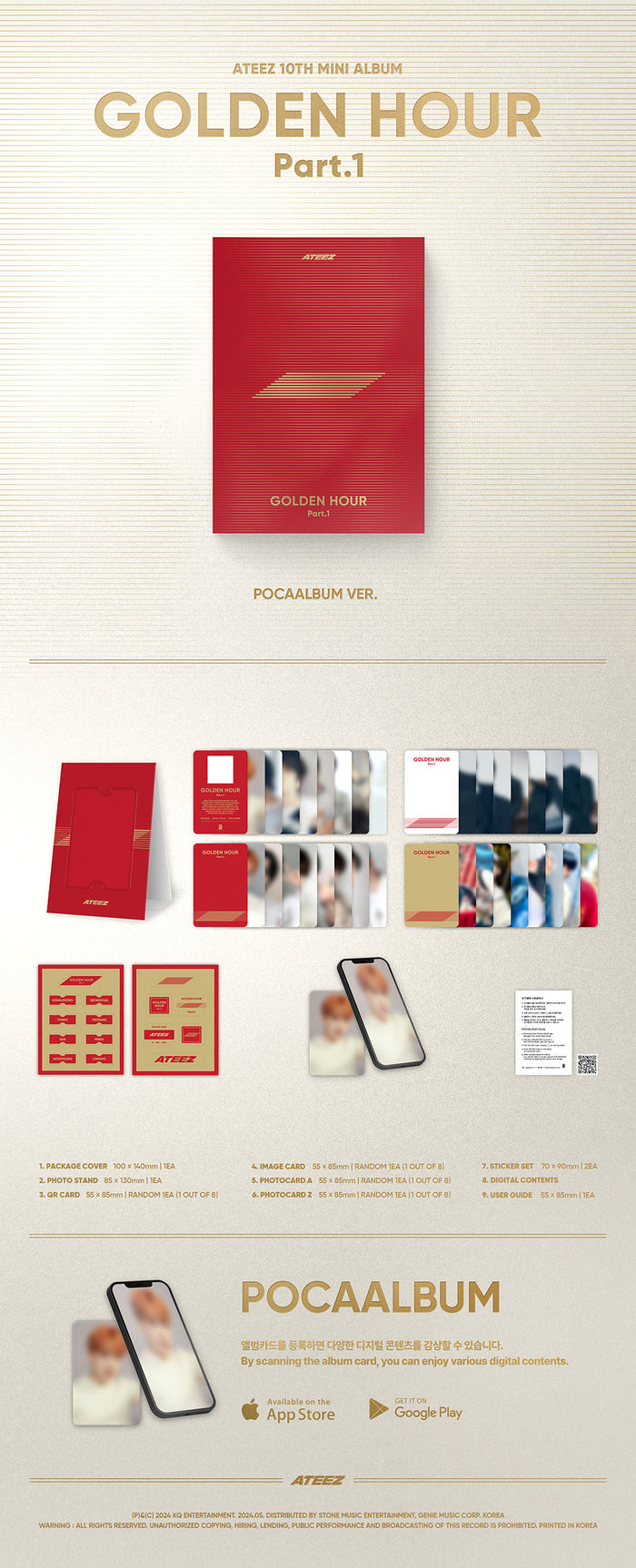 ATEEZ - GOLDEN HOUR : Part.1 [10th Mini Album - POCA Ver.]
