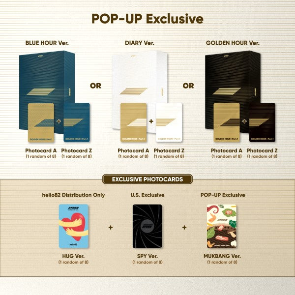 Dreamus ATEEZ Album - GOLDEN HOUR : Part.1 Digipak Random ver+Pre Order Benefits+BolsVos Exclusive K-POP Giveaways Package Dreamus ATEEZ Album - GOLDEN HOUR : Part.1 Digipak Random ver+Pre Order Benefits+BolsVos Exclusive K-POP Giveaways Package