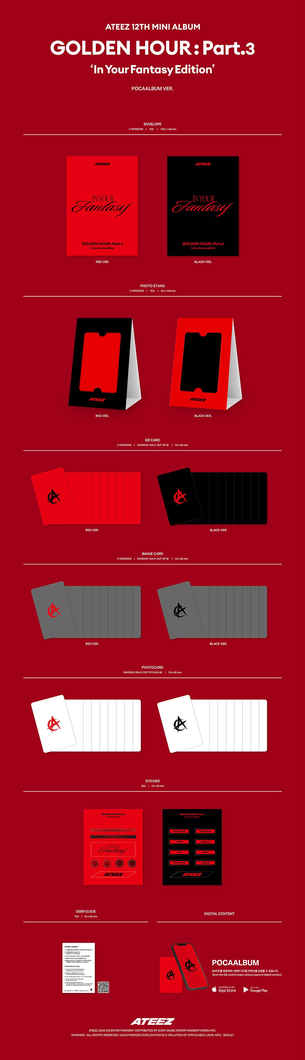 ATEEZ - GOLDEN HOUR : Part.3 'In Your Fantasy Edition' [12th Mini Album - POCA Ver.] gallery image 1