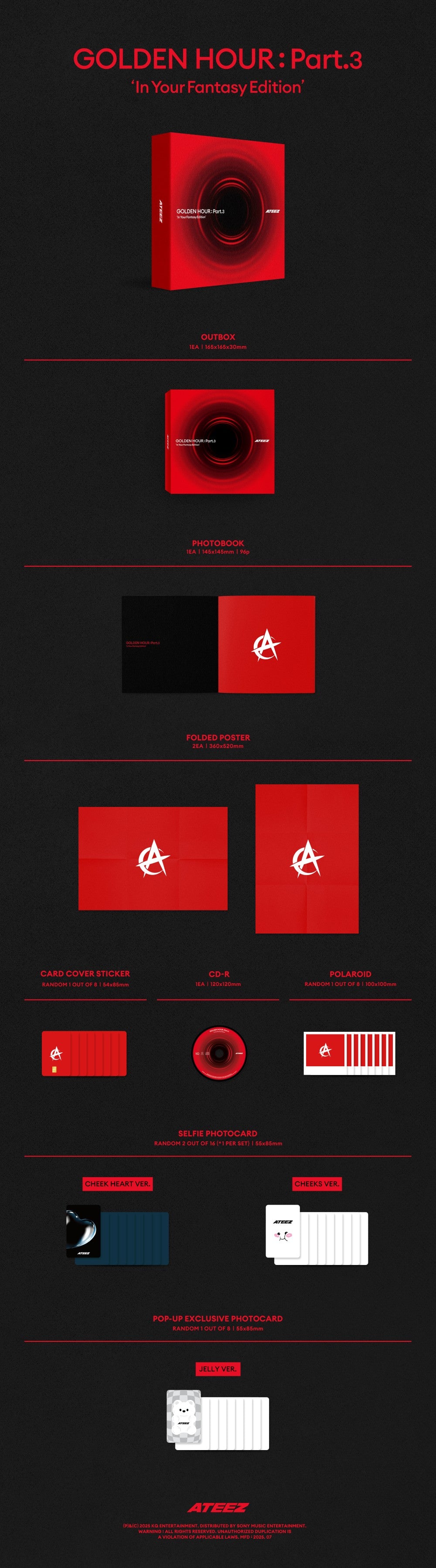 ATEEZ - GOLDEN HOUR : Part.3 'In Your Fantasy Edition' [12th Mini Albu ...