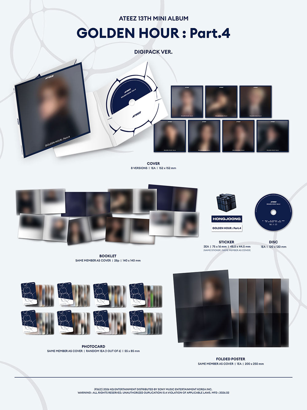 ATEEZ - GOLDEN HOUR : Part.4 [13th Mini Album - Digipack Ver.] gallery image 1