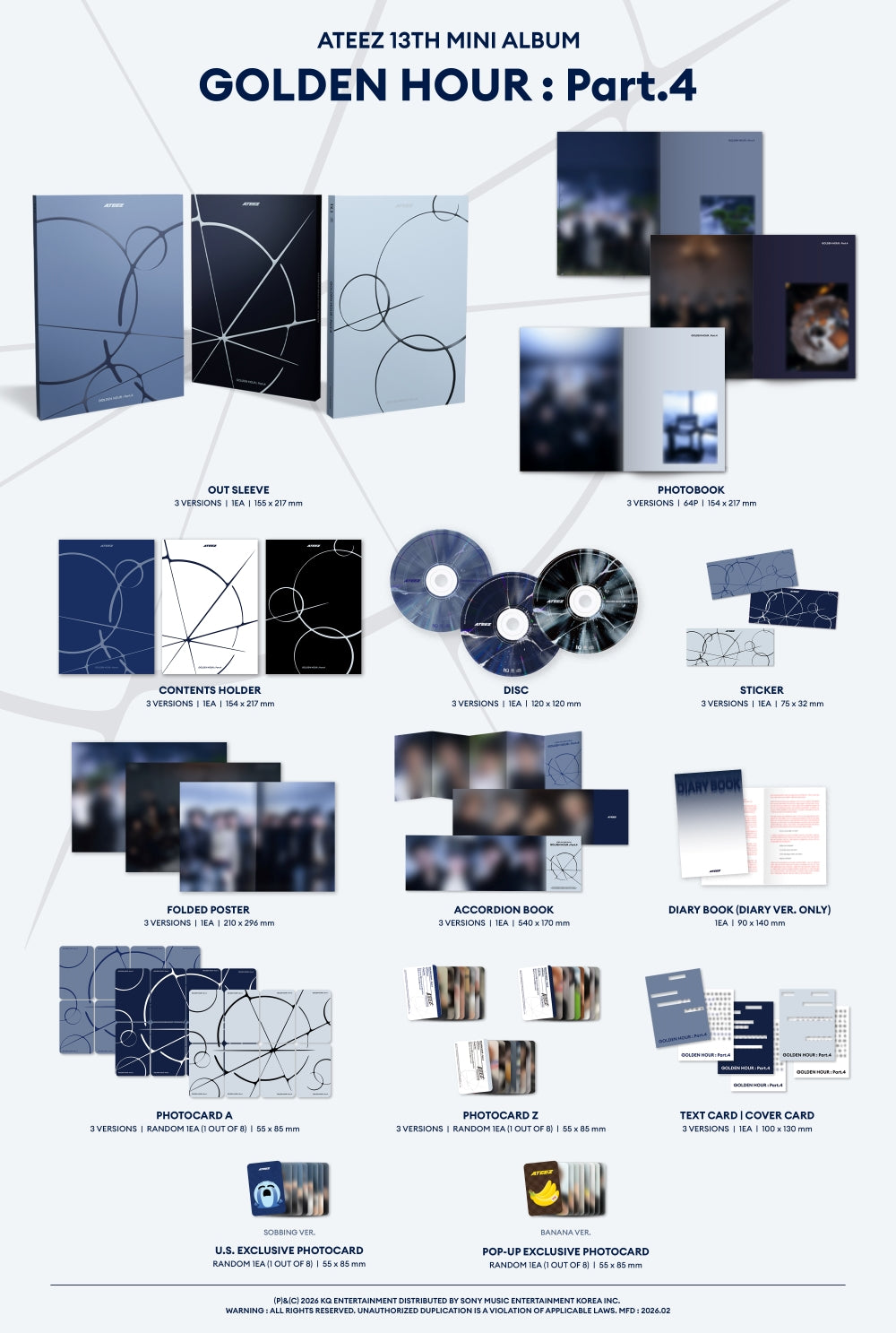 ATEEZ - GOLDEN HOUR : Part.4 [13th Mini Album - POP-UP Exclusive Ver.] gallery image 1