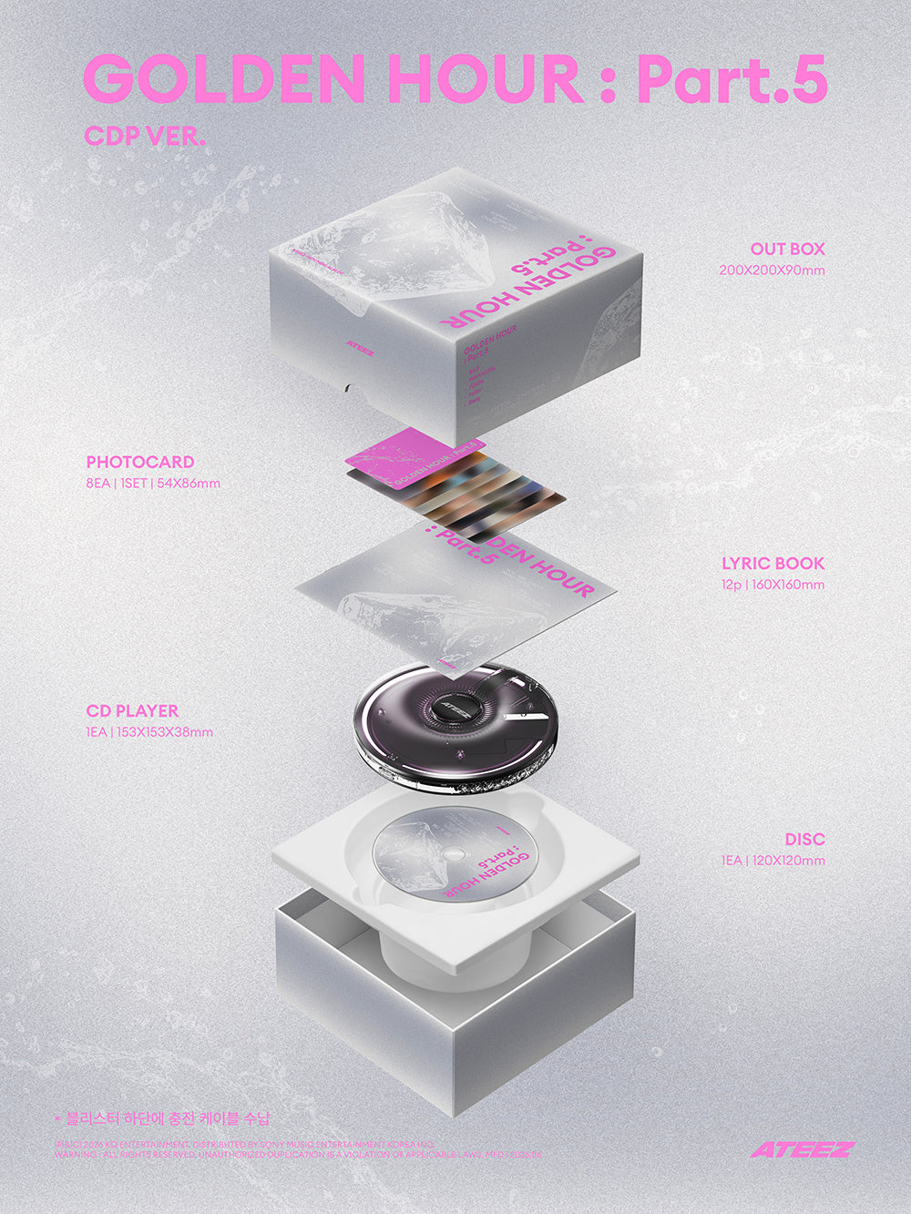 ATEEZ - GOLDEN HOUR : Part.5 [14th Mini Album - CDP Ver.] gallery image 1