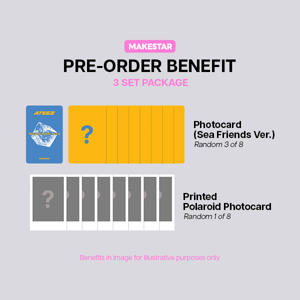 ATEEZ GOLDEN HOUR Part 5 14th Mini Album POCA Ver - MAKESTAR Set POBs