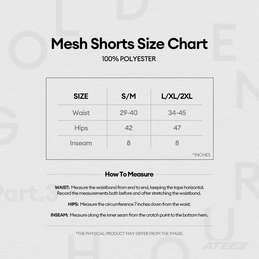 ATEEZ - Mesh Shorts [GOLDEN HOUR : Part.3 Official MD]