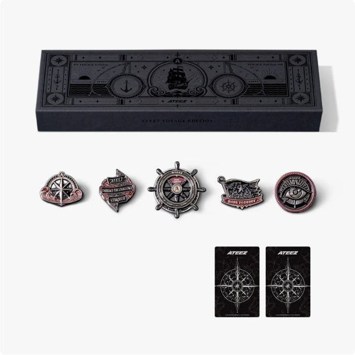 ATEEZ Metal Pin Set Voyage Edition ATEEZ X FANPLDAY Official MD - main image
