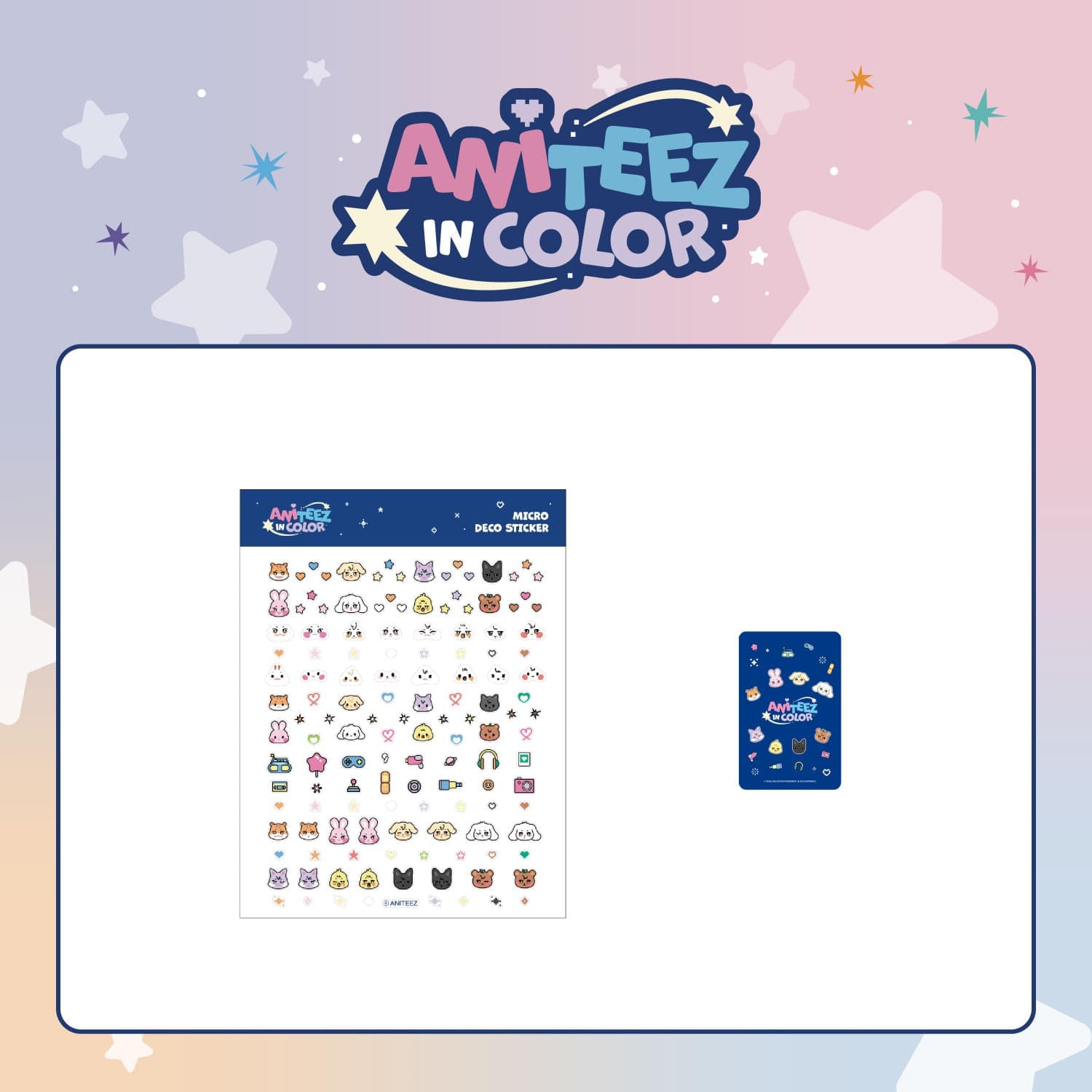 ATEEZ Micro Deco Sticker ANITEEZ IN COLOR Official MD - Main Image