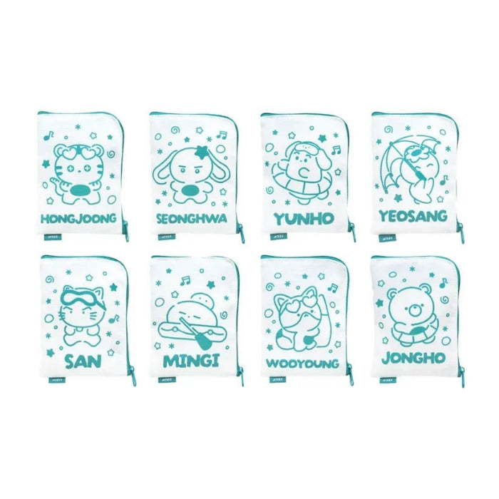ATEEZ Mini Pouch 8th Anniversary Exhibition BLUE DRIFT Official MD - main image