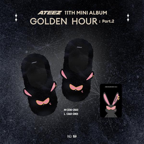ATEEZ Mito Fur Slippers GOLDEN HOUR Part 2 Official MD - main image
