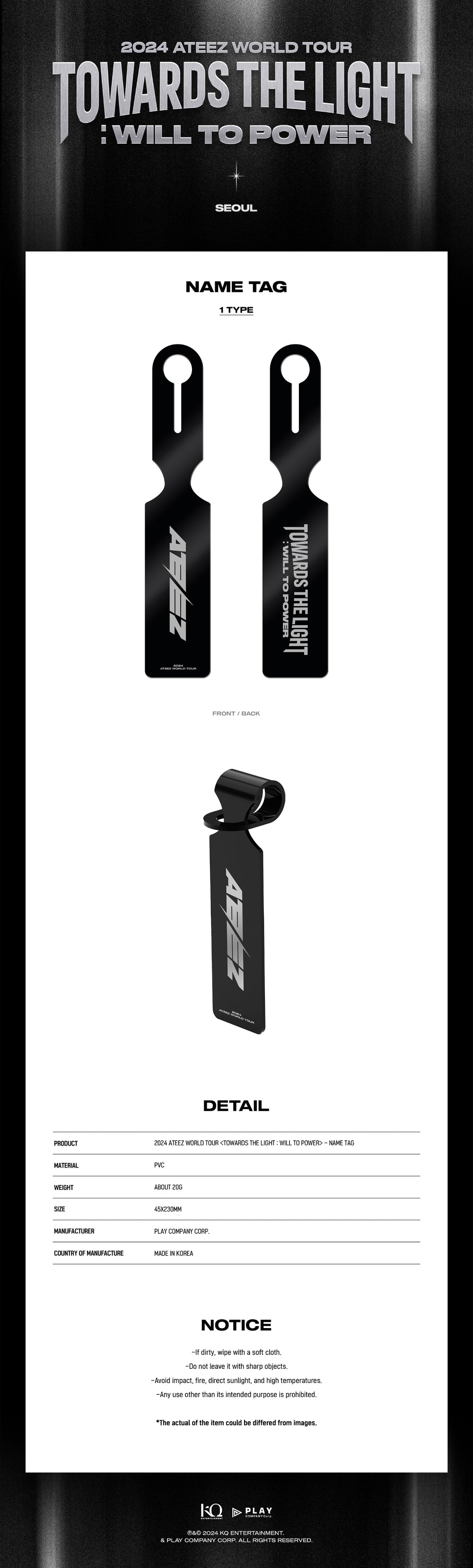 ATEEZ - Name Tag [2024 World Tour 'TOWARDS THE LIGHT : WILL TO POWER']