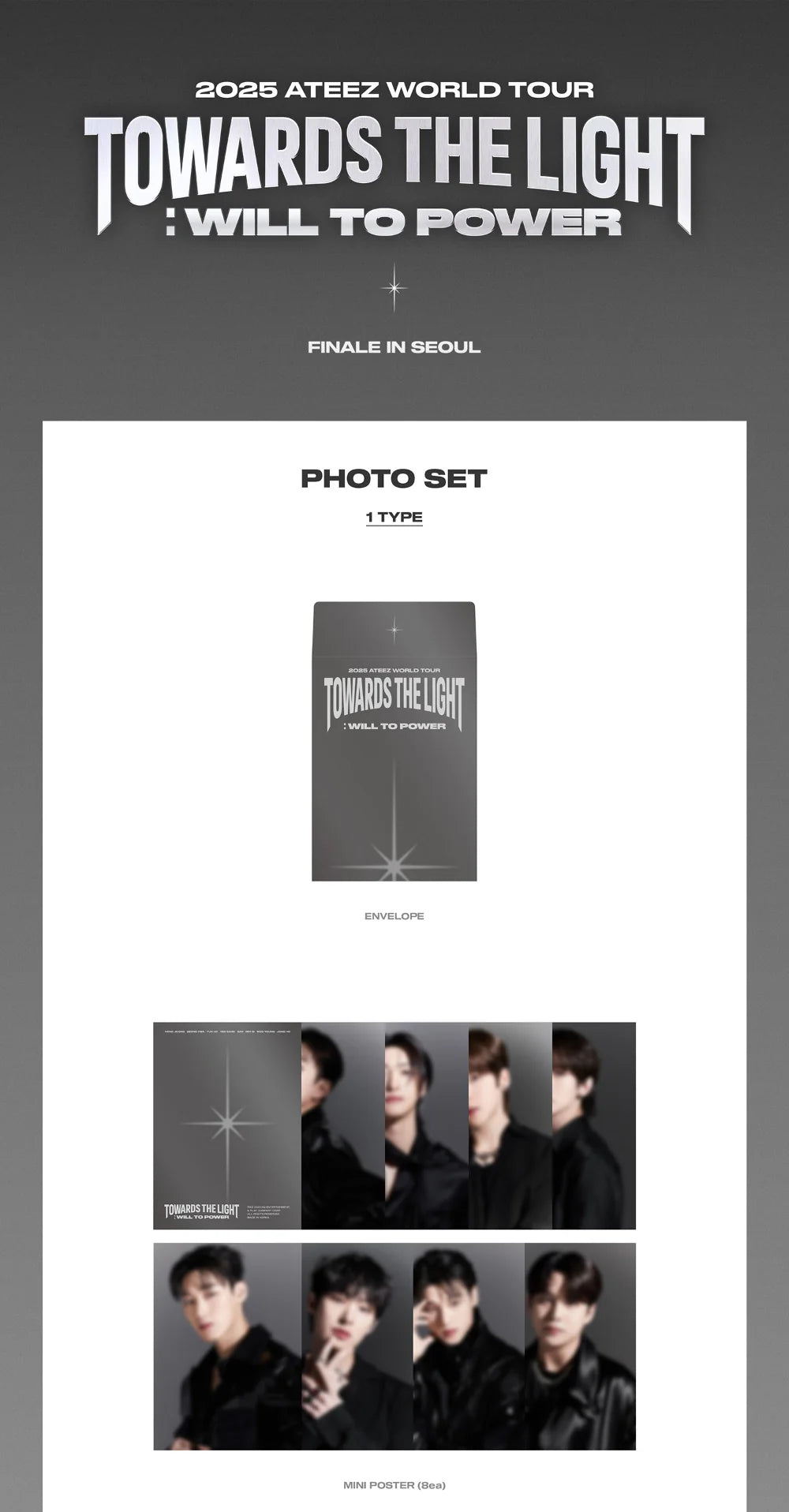 ATEEZ - Photo Set [2025 World Tour 'TOWARDS THE LIGHT : WILL TO