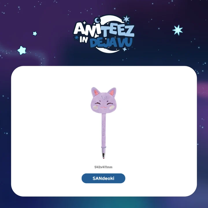 ATEEZ Plush Ball Pen ANITEEZ IN DEJAVU POP UP Official MD SANdeoki Ver - main image
