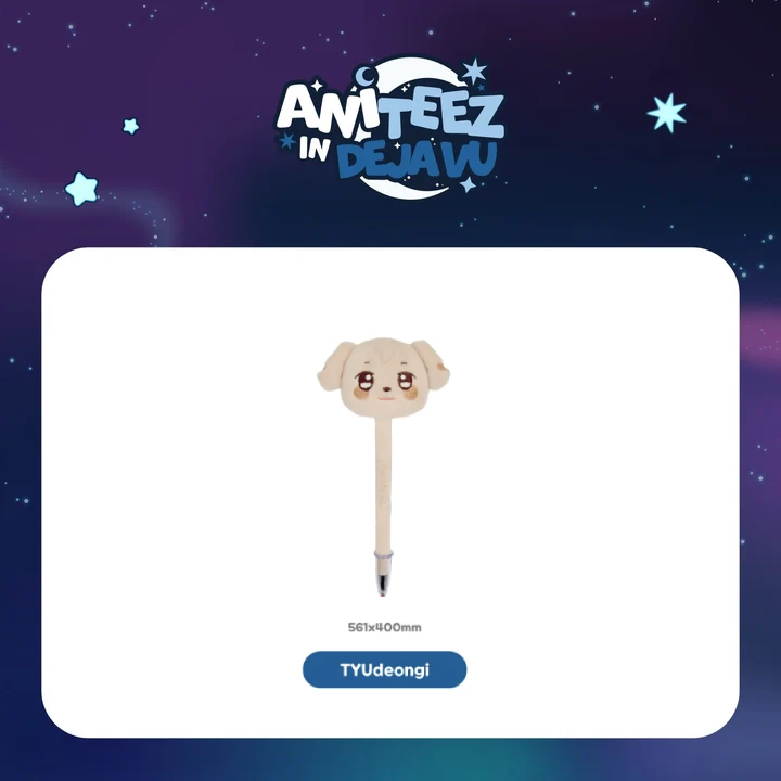 ATEEZ Plush Ball Pen ANITEEZ IN DEJAVU POP UP Official MD TYUdeongi Ver - main image