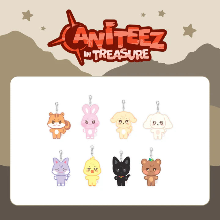 ATEEZ Plush Keyring ANITEEZ IN TREASURE Official MD - main image