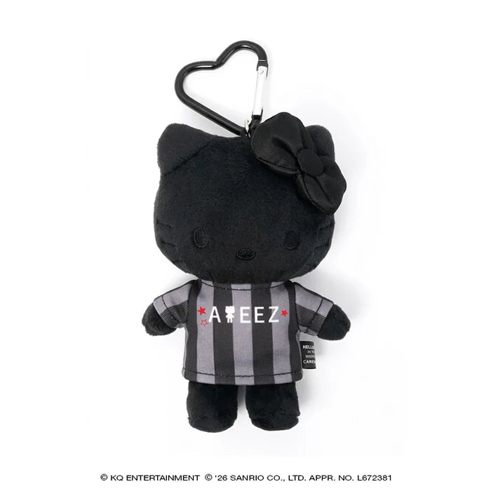 ATEEZ Stuffed Toy Keyring ATEEZ X HELLO KITTY BLACK SERIES Official MD - Main Image