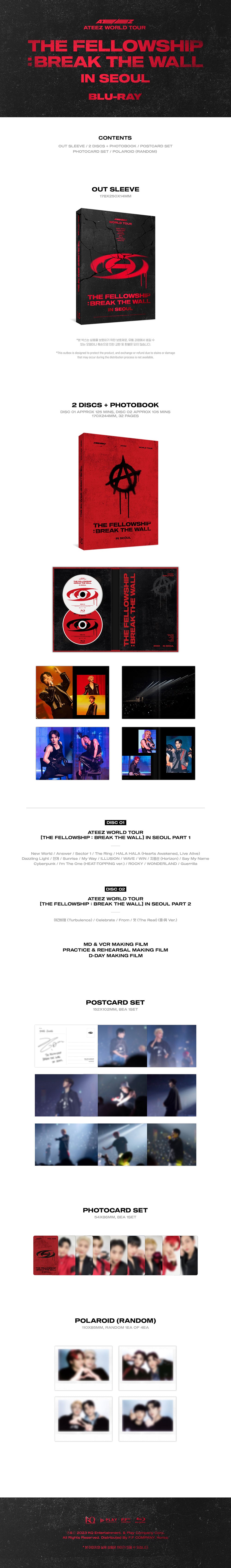 ATEEZ - THE FELLOWSHIP : BREAK THE WALL [2022 World Tour in Seoul - Blu-ray]