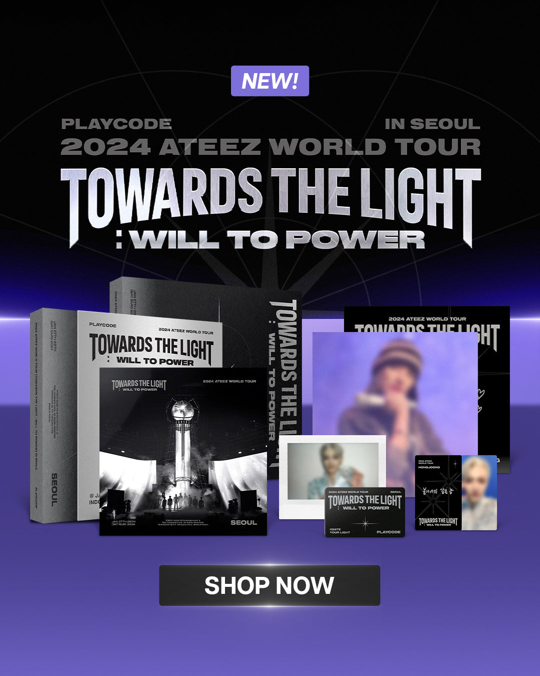 ATEEZ TOWARDS THE LIGHT WILL TO POWER 2024 WORLD TOUR IN SEOUL PLAYCODE Version - Banner Mobile