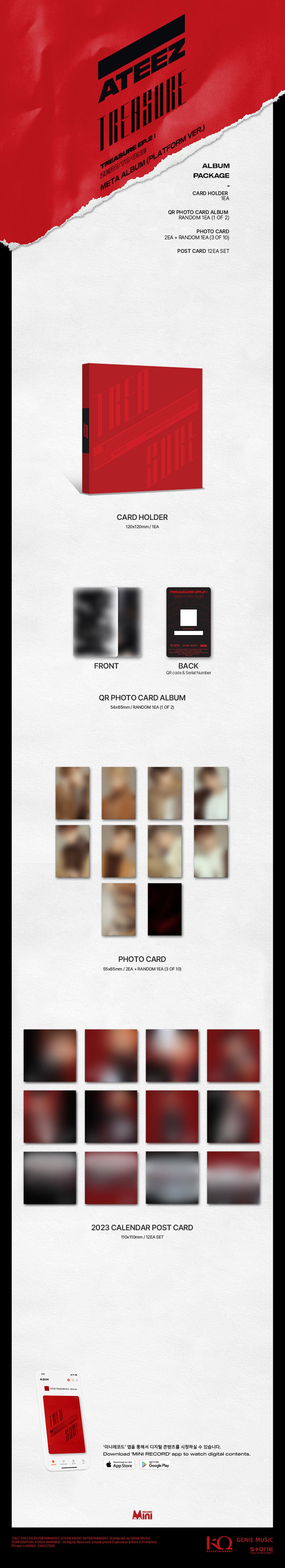 ATEEZ - TREASURE EP.2 : Zero To One [2nd Mini Album - Platform Ver.]