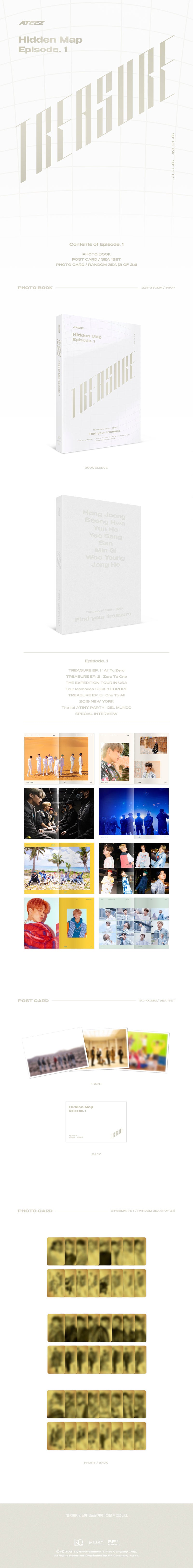 ATEEZ - TREASURE : Hidden Map Episode. 1 [Photobook]