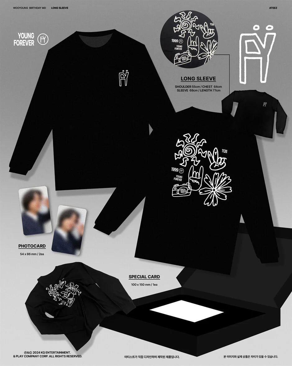 ATEEZ WOOYOUNG - Long Sleeve [FY 2024 Birthday MD] - K PLACE