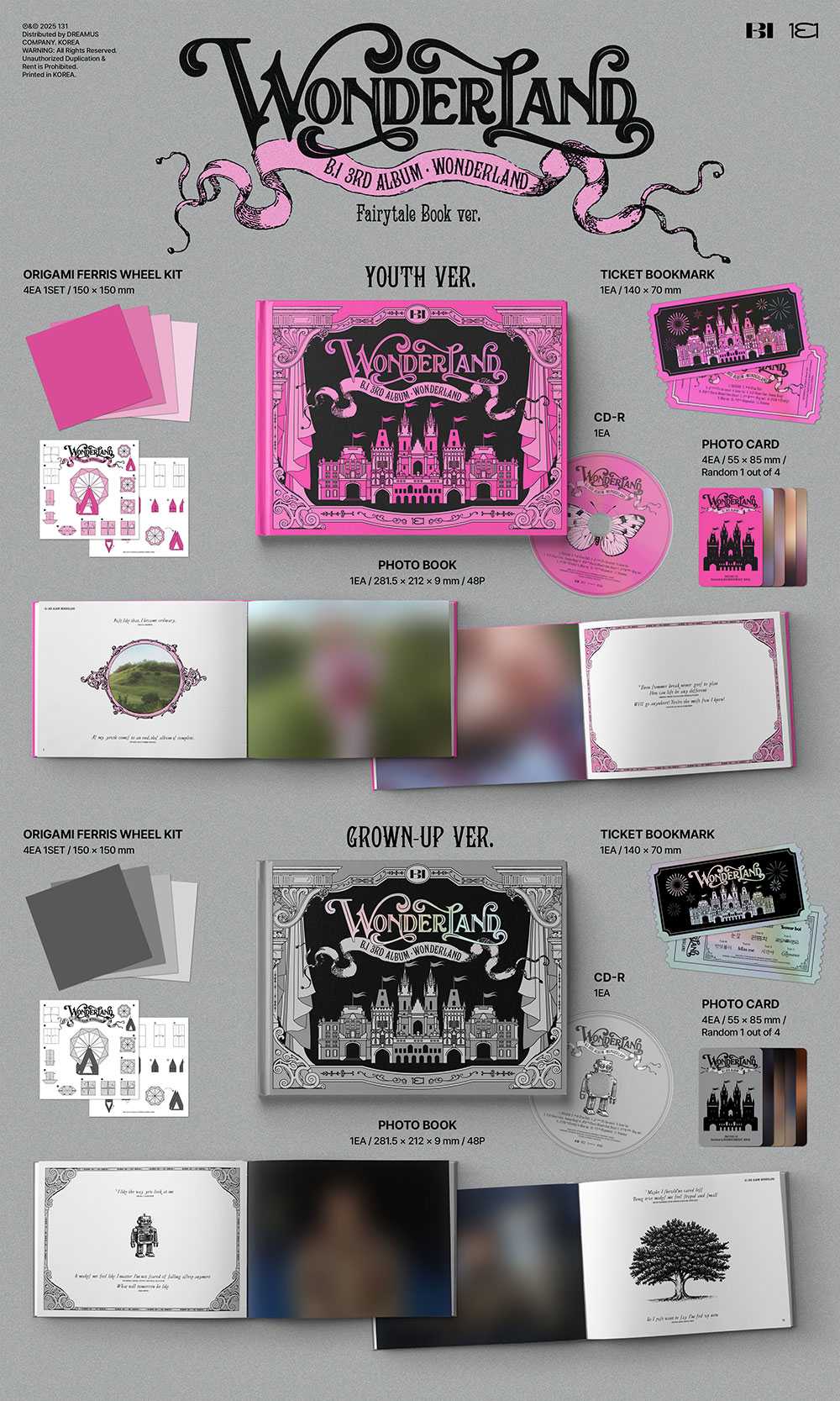B.I - WONDERLAND [3rd Album - Fairytale Book Ver.]