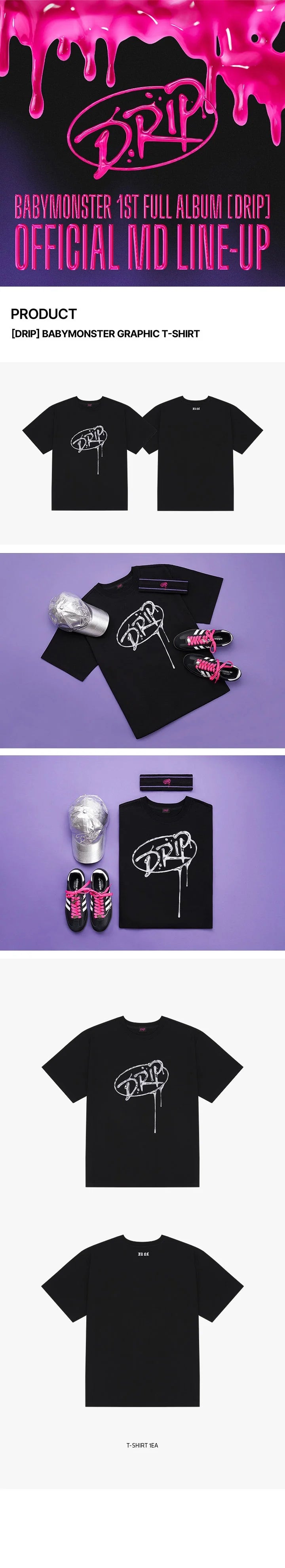 BABYMONSTER - Graphic T-Shirt [1st Full Album 'DRIP' Official MD