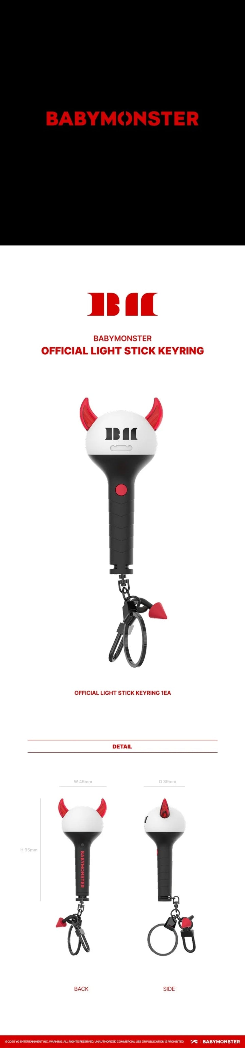 BABYMONSTER - Official Light Stick Keyring